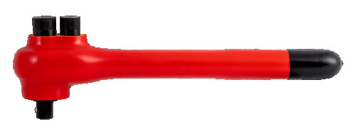 1/2" Reversible handle insulated, with 28 teeth and 13° angle of action