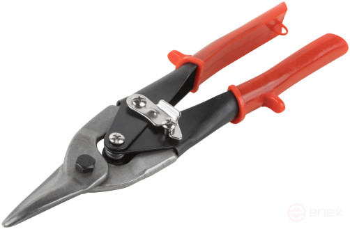 Ножницы по металлу "Лайт", инструментальная сталь, пластиковые ручки, прямые 250 мм