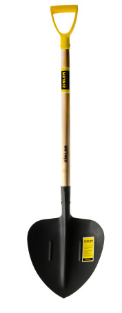 Лопата совковая щебеночная с деревянным черенком 740 мм и ручкой ЛСЩЧ2р