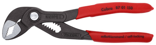 KNIPEX COBRA® клещи переставные с фиксатором, 32 мм (1 1/4"), под ключ 30 мм, L-150 мм, серые, 1-к ручки