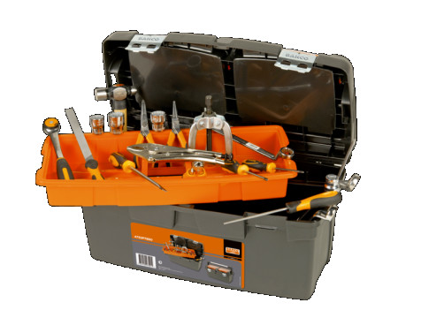 Heavy-duty plastic tool box 600x305x295 mm
