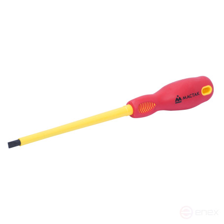 Slotted screwdriver 6.5 mm, 150 mm, dielectric, holder MASTAK 040-65150EH