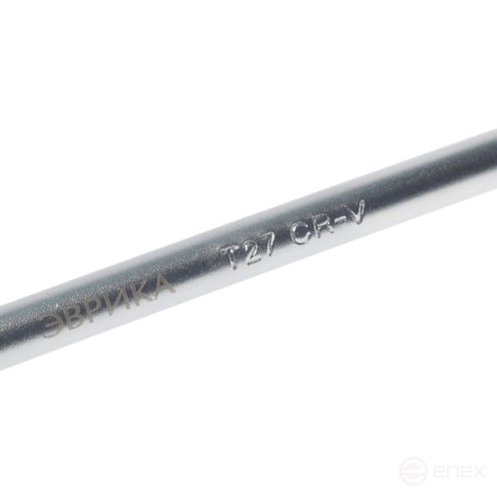 Ключ TORX T27 ER-76627XL: Г-образный экстрадлинный ЭВРИКА /1/12/84