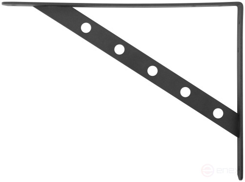Уголок-кронштейн усиленный черный 300х225 мм