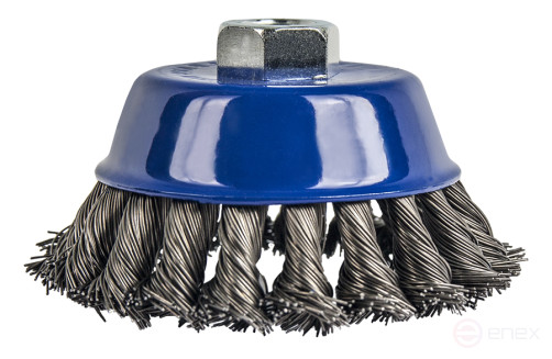 Bowl-shaped twisted PRACTICE Cord Brush 100 mm M14 (1 pc.) blister (773-293)
