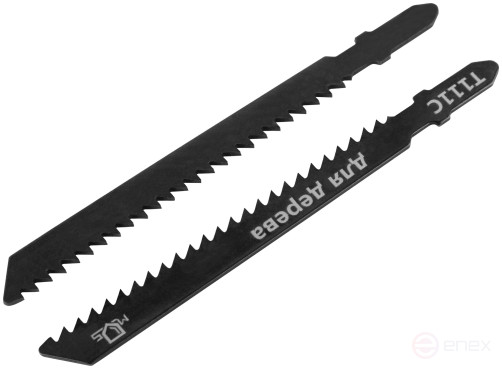 Blades for electric jigsaw, T111C, wood, HCS, 100 mm, 2 pcs.