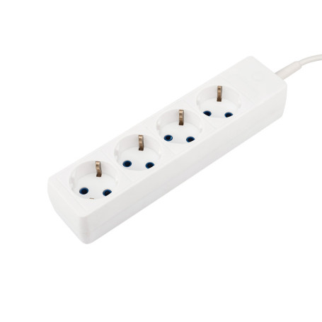ProConnect extension cable 4 sockets, 10 m, 3x0.75 mm2, s/w, white