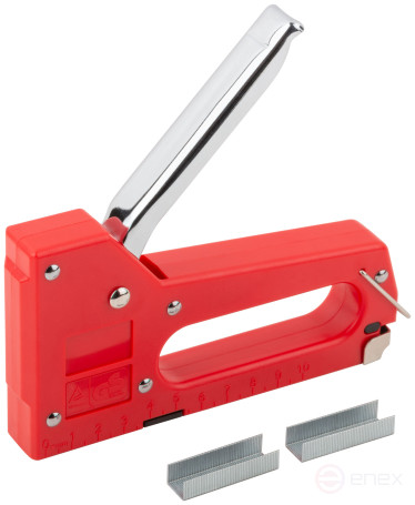 Stapler for narrow staples "type 53" 4-8 mm, plastic case