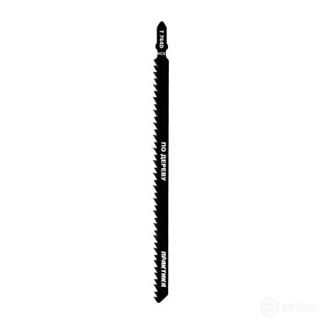 Пилки для лобзика по дереву, ДСП ПРАКТИКА тип T744D 180 х 155 мм, быстрый рез, HCS (2шт.) (775-426)