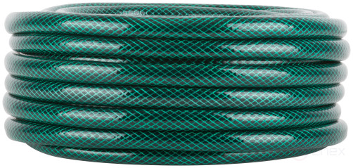 Шланг поливочный трехслойный армированный, зеленый 1/2" х 1,8 мм х 15 м