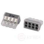ERA terminal NO-225-366 quick-release 773-608 transparent 8-wire 0.75-4.0 mm2 pack of 20 pcs