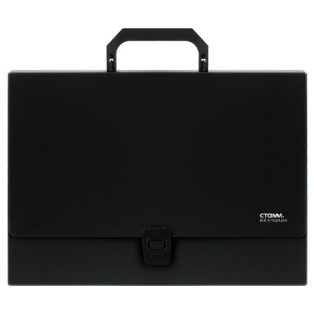 Briefcase folder 1 compartment STAMM "Standard" A4, 1000mkm, locked, plastic, black