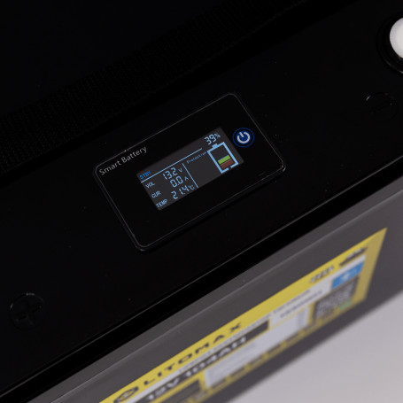 Литиевый аккумулятор тяговый LITOMAX LiFePO4 12V 100Ah 1280Wh c Bluetooth + small monitor IP65