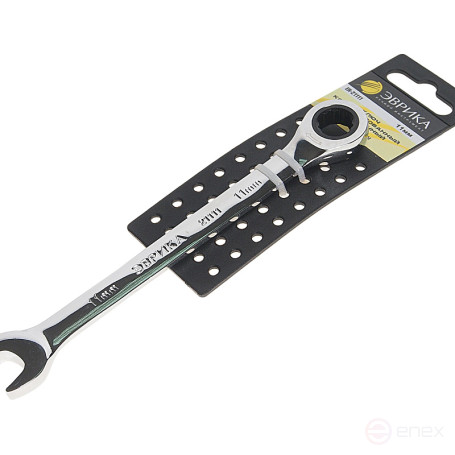 Ключ комбинированный 11мм ER-21111H трещоточный (на держателе) ЭВРИКА /1/10/240