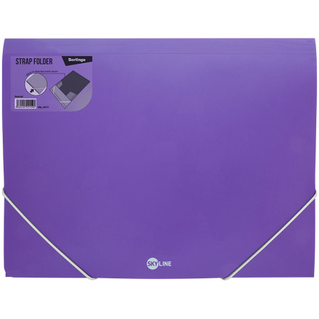Berlingo "Skyline" elastic band folder, A4, 500 microns, purple