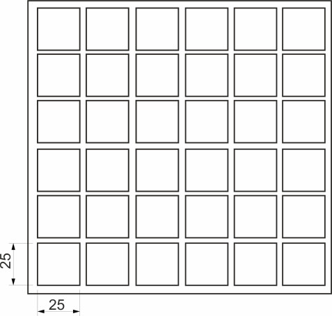 Подкладка самоприлипающая фетровая 25х25мм (1лист-36шт) серая AKS