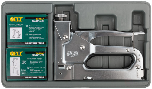 Stapler for wide staples 4-in-1 "type 140" 6-14 mm, with adjustableudara, met.corp., Pro, in a briefcase+staples