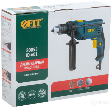 Impact drill 600 W; 0-3000 rpm; KlP 13 mm; 1.65 kg; cut. tilt; box