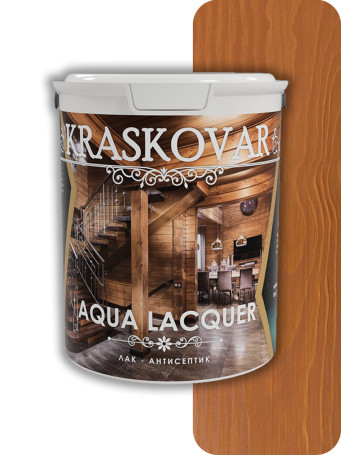 Kraskovar Aqua Lacquer antiseptic varnish for wood and stone Larch 0.9 l.