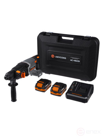 Бесщеточный перфоратор Anycons, 2,8 Дж, 21В, 1 акб, AC-H509 SDS+, AC-H5091