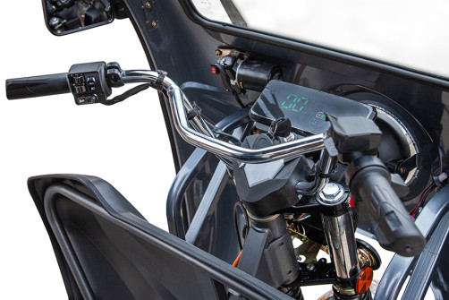 Грузовой электрический трицикл Rutrike D5 КАБИНА гидравлика 1700 60V1200W, черный-матовый