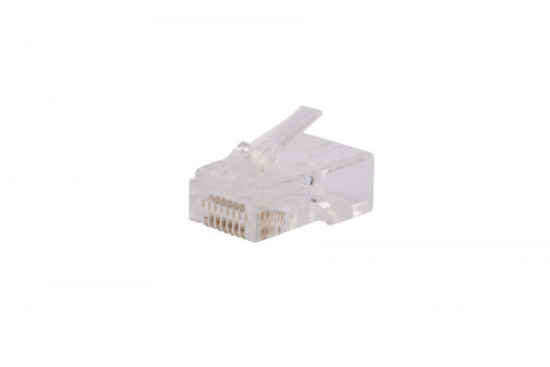 PLEZ-8P8C-U-C5-100 RJ-45 light termination connector (8P8C) for twisted pair, category 5e (50 µ"/ 50 micro-inches), universal (for single-core and multi-core cable) (100 pcs.)
