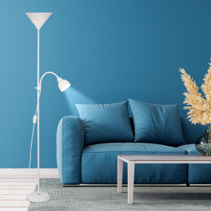 7088-501 Floor Lamp Rivoli Alexandrina 7088-501 Floor Lamp 1 x E27 40W + 1 x E14 40W White