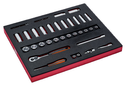 Fit&Go Набор торцевых головок 3/8 в ложементе, 38 предметов