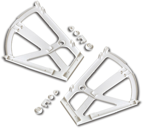 Крепление в шкаф для обуви двухрядное, белый AKS