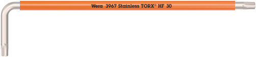 3967 SXL HF TORX® Multicolour Г-образный ключ с функцией фиксации крепежа, удлиненный, нержавеющая сталь, TX 30 x 195 мм