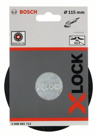 X-LOCK support plate 115 mm, medium 115 mm, 13,300 rpm