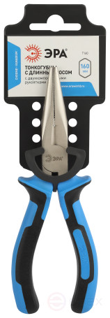 T160 Тонкогубцы ЭРА 160 мм с длинным носом двухкомпонентные рукоятки