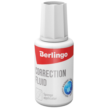 Berlingo correction liquid, 20 ml, alcohol, with sponge applicator