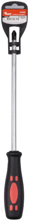 Screwdriver "Standard", CrV steel, rubberized black and red handle 8x200 mm PH3