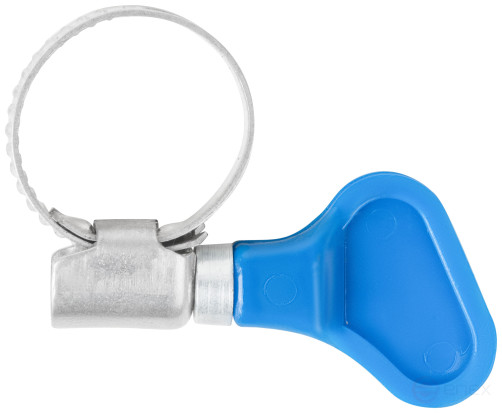 Knurled crimping clamp with a key, 9 mm wide, stainless steel.steel 12-20 mm