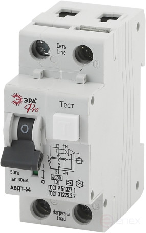 Automatic differential current switch ERA PRO NO-901-85 RCB 64 C25 30mA 1P+N type A