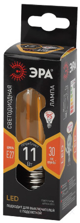 LED ERA Lamp F-LED B35-11w-827-E27 11W Filament Candle Warm White Light E27