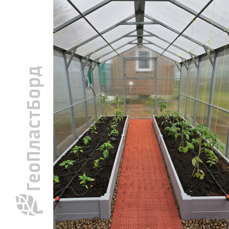 PVC plastic bed 1x3 m height 27 cm, grey
