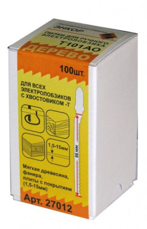 Пилка для электролобзика T101 AO HCS 1шт/100