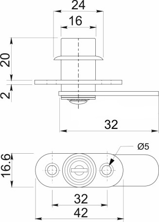 Mechanical swing door lock 201 AKS