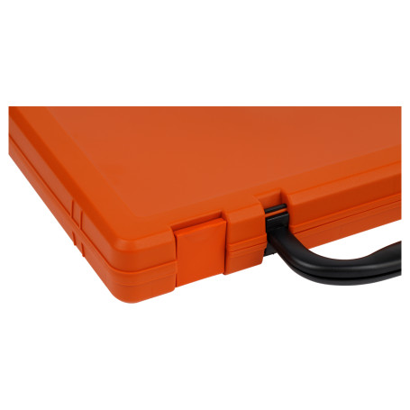 Briefcase 1 compartment STAMM, A4, 275*365*50mm, snap-on, orange