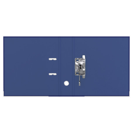 Berlingo recorder folder, 70 mm, double-sided vinyl, with pocket on the box, bottom metal. edging, blue