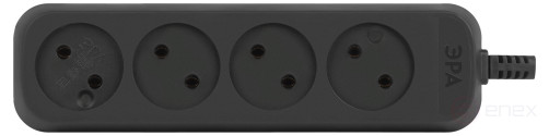 ERA KX-4-B block 4 sockets without grounding black