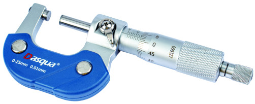 Микрометр гладкий с хромированным корпусом 0-25 мм; 0,01 мм