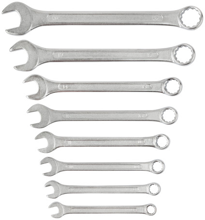 Ключи комбинированные в пластиковом держателе Хард, набор 8 шт. (8-19 мм)