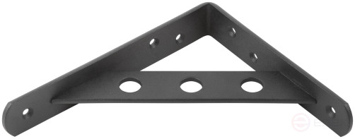 Уголок-кронштейн усиленный черный 150х125 мм