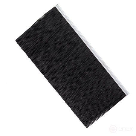 Strip brush under the gate 2500*145*8 , pile height 137 mm PPL black 1.00 (EB-1287)