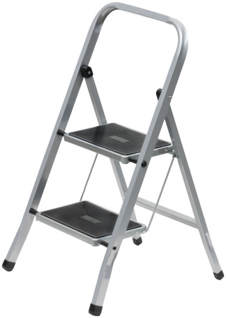 Movable collapsible ladder LR 6.2 (785x2330x2135mm) 6 steps, 2 flights, wheels d160mm.