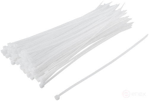 Хомуты нейлоновые для проводов, белые 100 шт., 3,6х200 мм