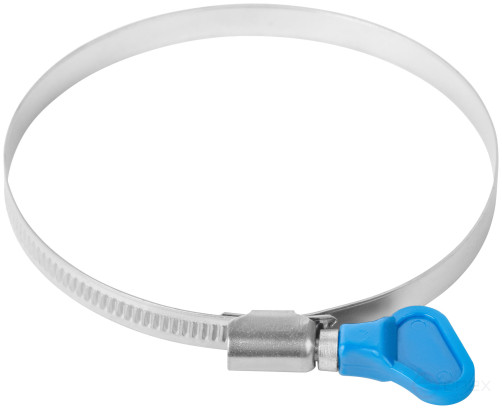 Knurled crimping clamp with a key, 9 mm wide, stainless steel.steel 80-100 mm